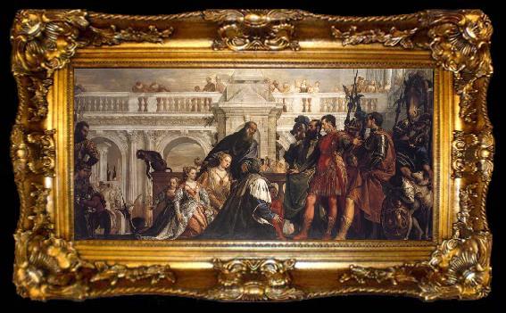 framed  Paolo  Veronese The Family fo Darius Before Alexander the Great, ta009-2